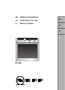 Bedienungsanleitung Neff B1544S0 Backofen