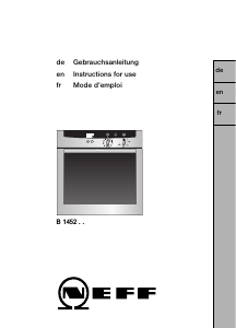 Bedienungsanleitung Neff B1452N0EU Backofen