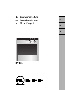 Bedienungsanleitung Neff B14H2N0 Backofen