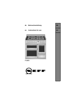 Manual Neff F3470N0 Range