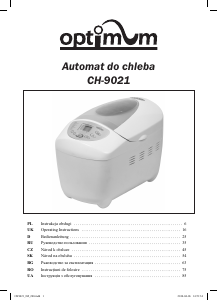 Manual Optimum CH-9021 Mașina de pâine