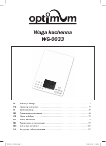 Посібник Optimum WG-0033 Кухонні ваги