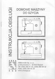 Instrukcja Arka RADOM 653 Maszyna do szycia