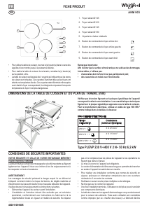 Mode d’emploi Whirlpool AKM 903/NE Table de cuisson