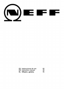 Manual de uso Neff T93I20N0MK Placa