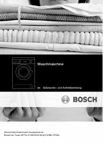 Bedienungsanleitung Bosch WAA20160 Waschmaschine