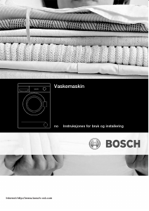 Bruksanvisning Bosch WAA28170SN Vaskemaskin