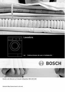 Manual de uso Bosch WAE20060EE Lavadora