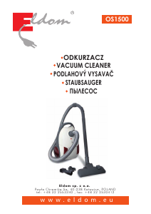 Manual Eldom OS1500 Vacuum Cleaner