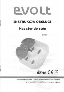 Instrukcja Evolt EK631 Masażer do stóp