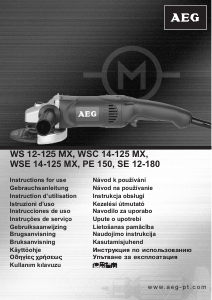 Manuál AEG WS 12-125 MX Úhlová bruska