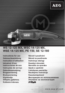 Käyttöohje AEG WSC 14-125 MX Kulmahiomakone