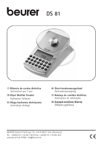 Manuale Beurer DS 81 Bilancia da cucina