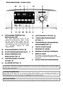 Bedienungsanleitung Hoover DYSM 6143D3/1-84 Waschmaschine