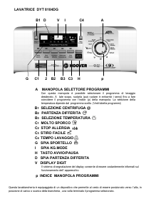 Manuale Hoover DYT 8104DG-30 Lavatrice