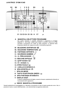Manuale Hoover DYSM 8134D/3-84 Lavatrice