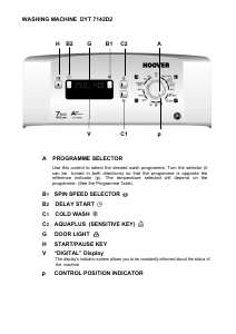 Manual Hoover DYT 7142D2/1-S Washing Machine