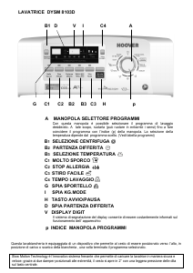 Manuale Hoover DYSM 8103D-30 Lavatrice