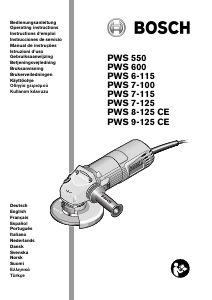 Bedienungsanleitung Bosch PWS 7-125 Winkelschleifer