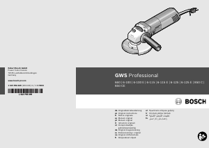 Mode d’emploi Bosch GWS 850 C Professional Meuleuse angulaire