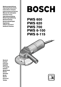 Bedienungsanleitung Bosch PWS 6-100 Winkelschleifer