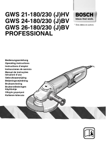 Bedienungsanleitung Bosch GWS 24-230 JBV Professional Winkelschleifer