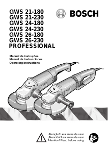 Manual Bosch GWS 26-180 Professional Rebarbadora