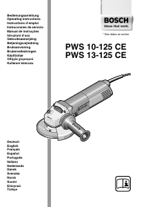 Käyttöohje Bosch PWS 10-125 CE Kulmahiomakone
