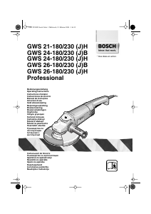 Bruksanvisning Bosch GWS 26-230 JBV Professional Vinkelsliper