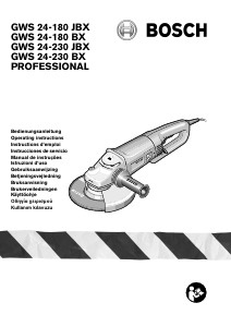 Εγχειρίδιο Bosch GWS 24-180 BX Professional Γωνιακός τροχός