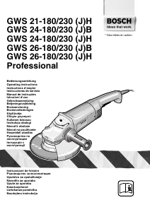 Kullanım kılavuzu Bosch GWS 21-230 JHV Professional Avuç taşlama makinesi
