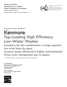 Manual de uso Kenmore 110.25132 Lavadora