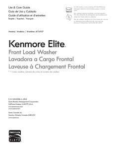 Manual Kenmore 417.41100 Elite Washing Machine