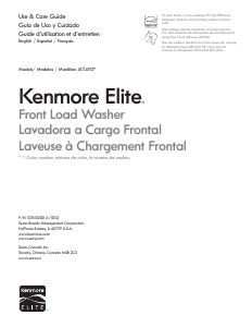 Manual Kenmore 417.41102 Elite Washing Machine