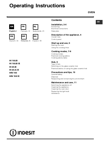 Manual de uso Indesit HIN 150 (BK) Horno