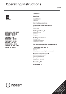 Handleiding Indesit FIM 53J K.A(BK) (UK) Oven