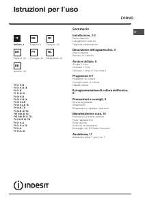 Manuale Indesit FI 51.A (BK) Forno