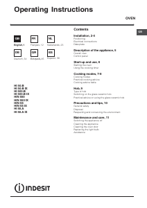 Bedienungsanleitung Indesit HI 50.A (BK) Backofen