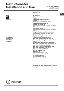Bruksanvisning Indesit FID20BK/1 Ugn