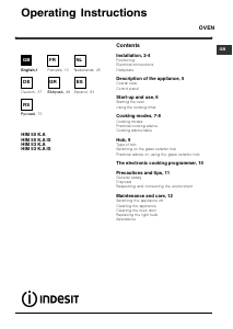 Руководство Indesit HIM 50 K.A IX духовой шкаф