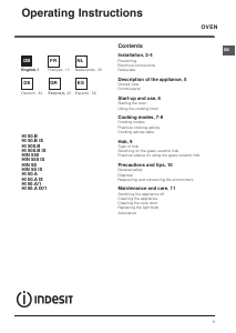 Bedienungsanleitung Indesit HI 50.A (WH)/1 Backofen