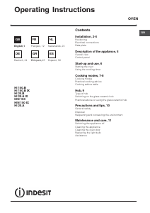 Bedienungsanleitung Indesit HI 20.A (BK) Backofen