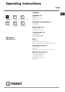 Manual Indesit HIM 506 EK.A IX Oven