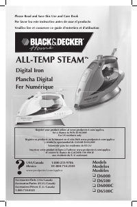 Manual Black and Decker D6500 Iron