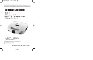 Manual Black and Decker CG41 Contact Grill