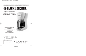 Mode d’emploi Black and Decker DE8 Cafetière