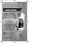 Manual Black and Decker DE710 Coffee Machine