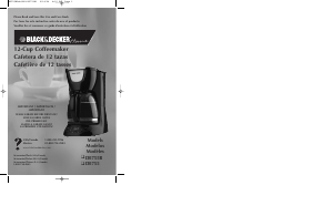 Manual Black and Decker DE755 Coffee Machine