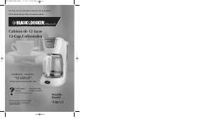 Manual Black and Decker DE711 Coffee Machine