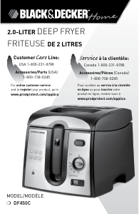 Mode d’emploi Black and Decker DF450C Friteuse